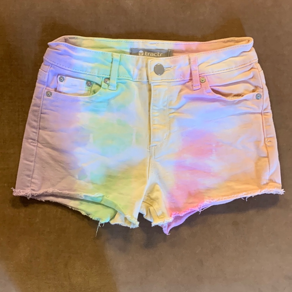 Tie Dye Tractr Cutoffs - Size 12 Kids